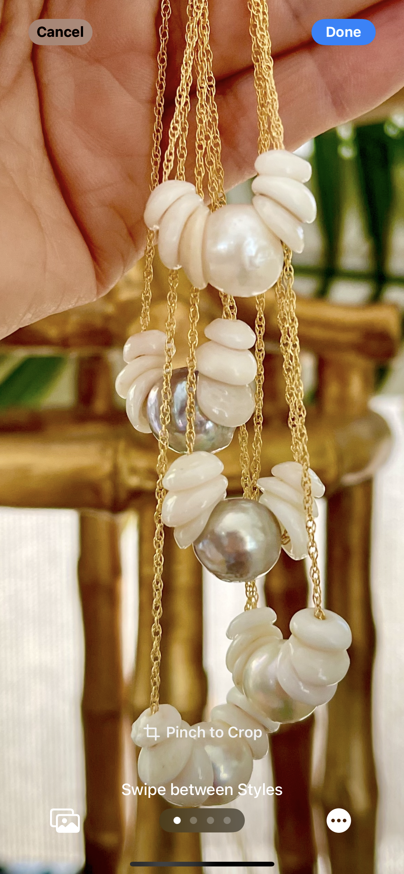 Puka and pearl necklace