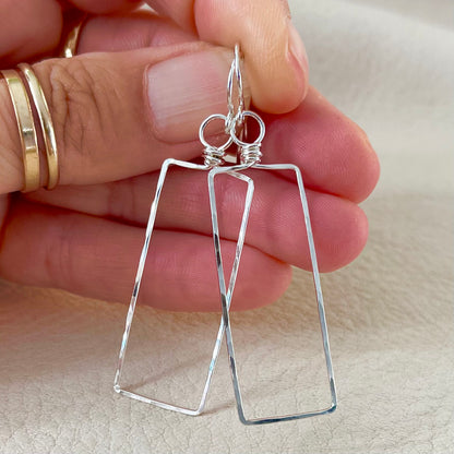 Halston Hammered Metal Earring