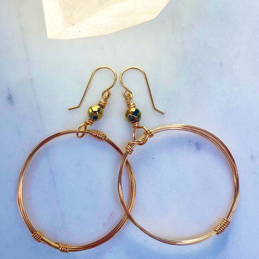 Bronze Single Hoop Earring