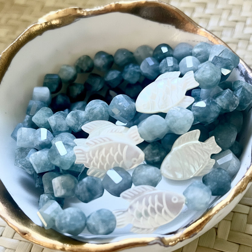 Blue Labradorite Fish Element