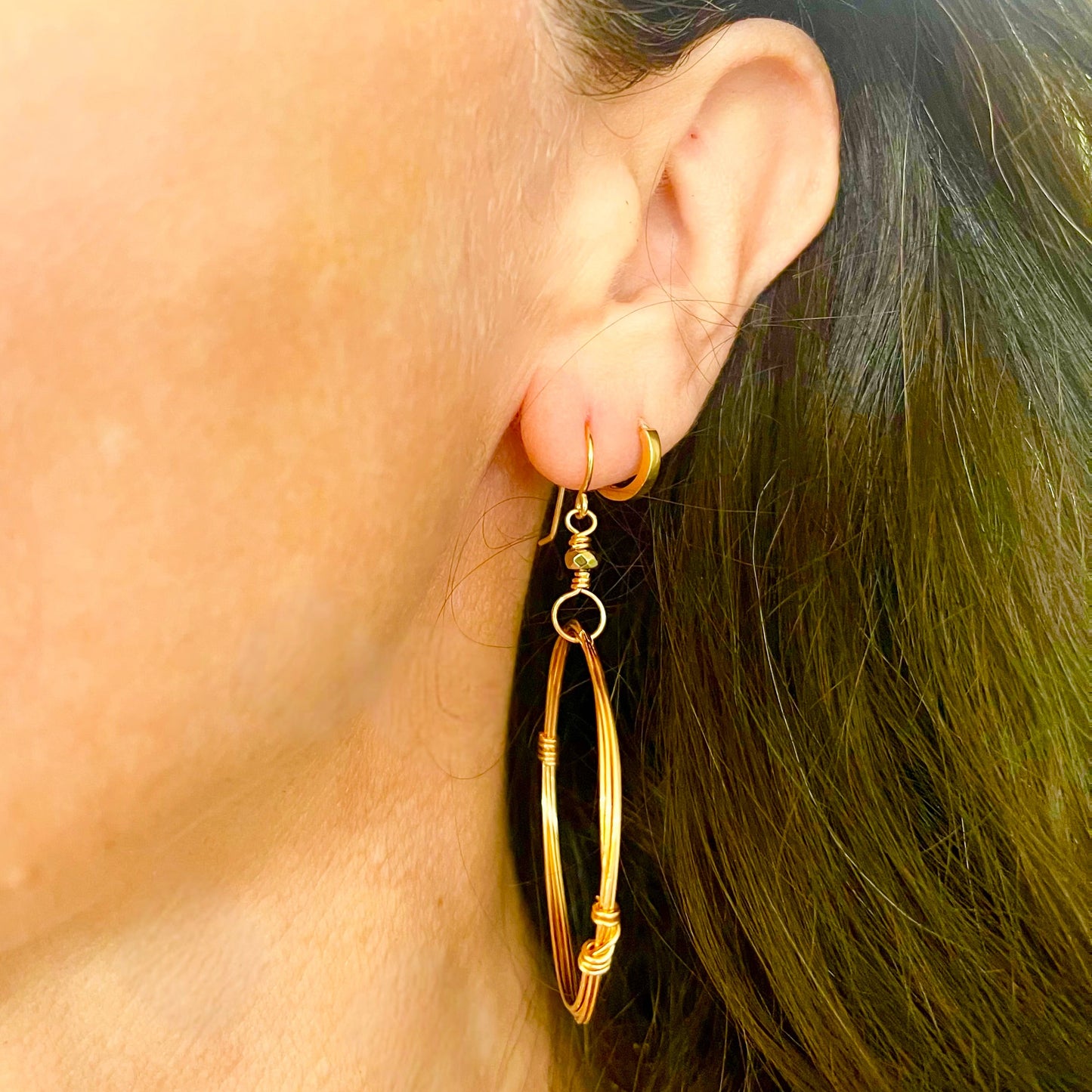 Bronze Single Hoop Earring
