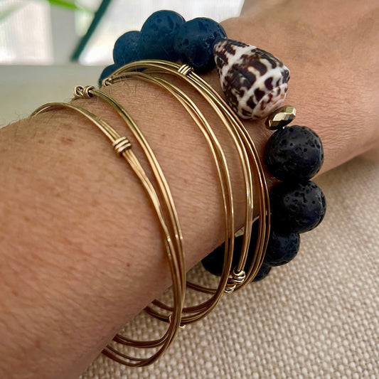 Cone Shell Puka and Lava Cuff