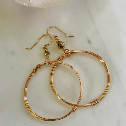 Bronze Single Hoop Earring