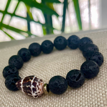 Cone Shell Puka and Lava Cuff