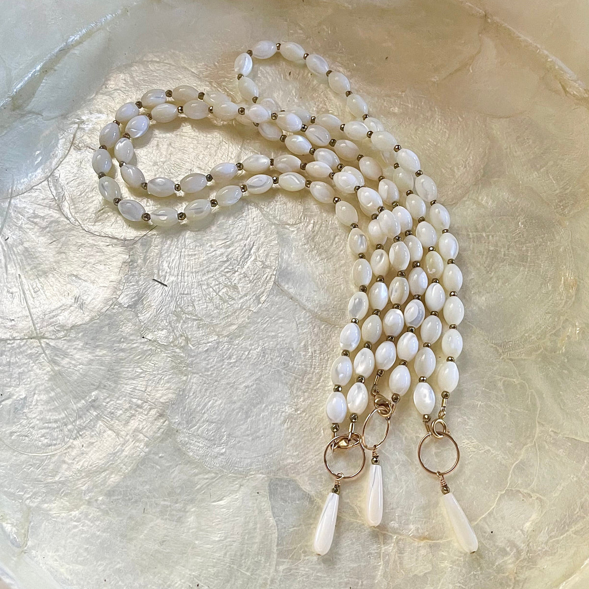 Mother of Pearl and Pyrite Collar