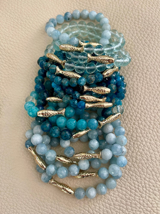 Pisces Blue Cuff