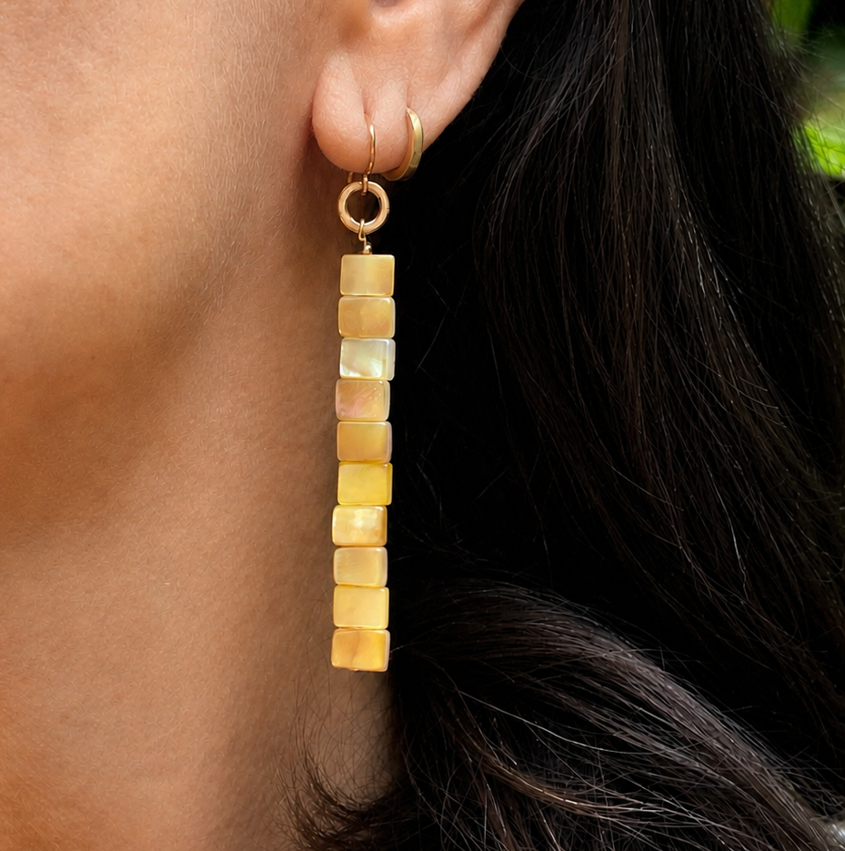 Mother of Pearl Stick Earrings