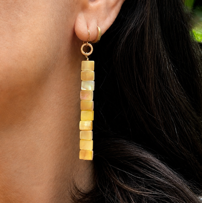 Mother of Pearl Stick Earrings