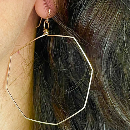 Octagon Earring