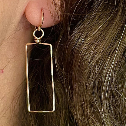 Halston Hammered Metal Earring
