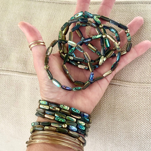 Abalone stacking cuffs
