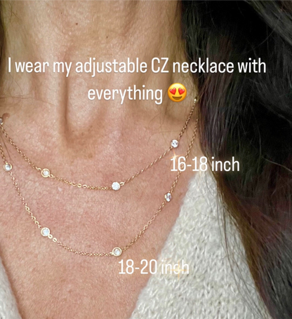 Adjustable CZ Necklace