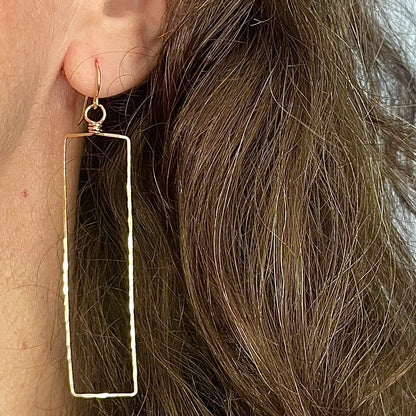 Halston Hammered Metal Earring