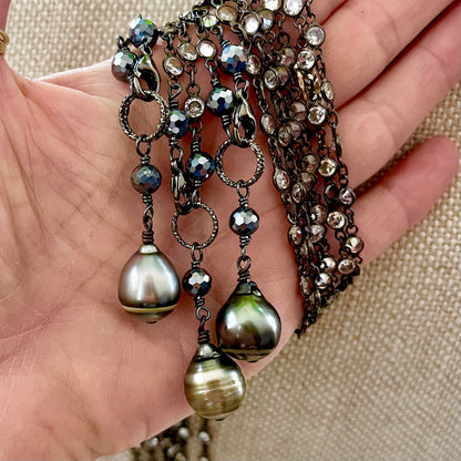Zircon and Tahitian Pearl Necklace