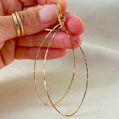 Hammered Metal Loop Earring