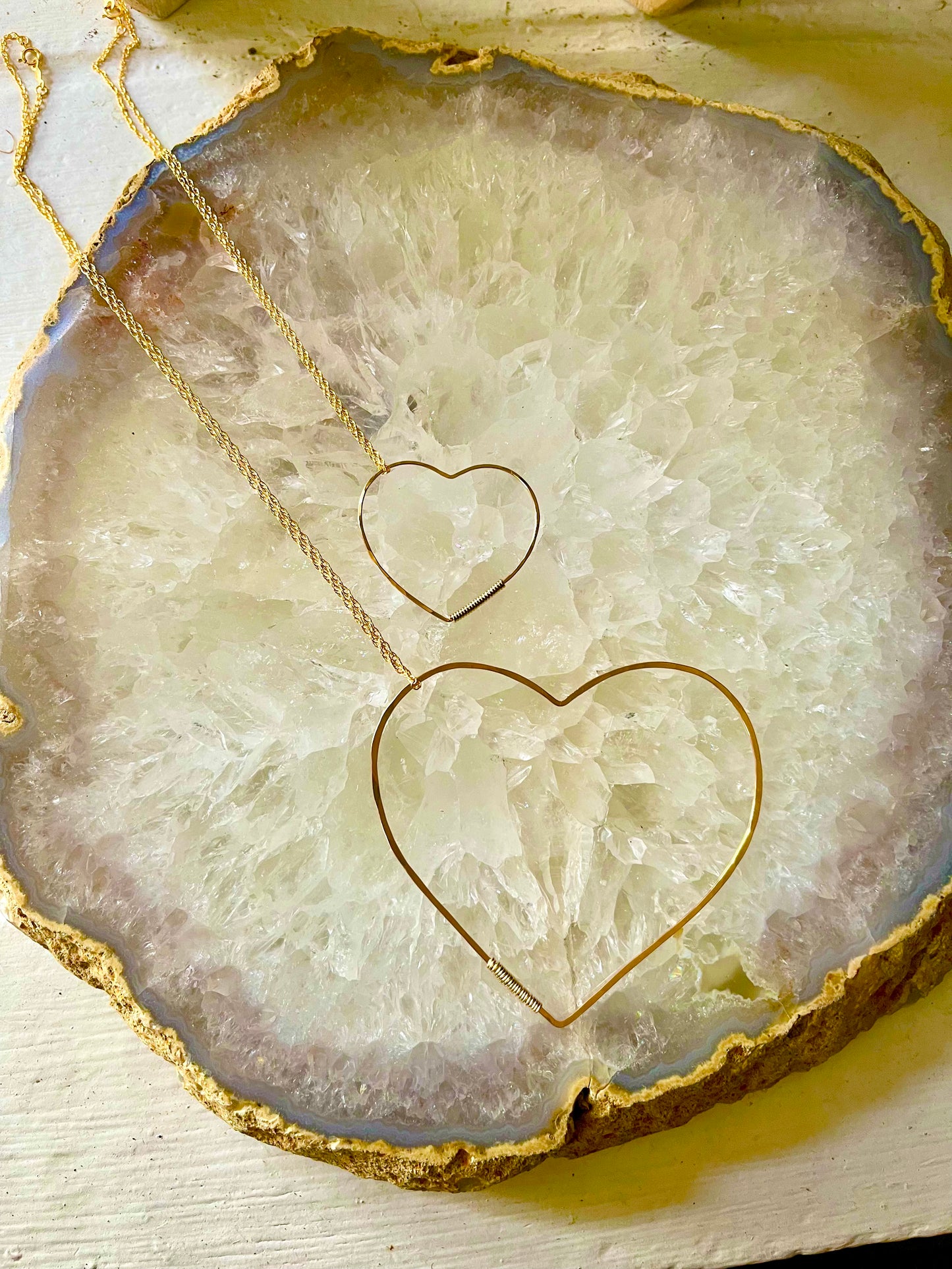 Hammered Heart GrandeNecklace