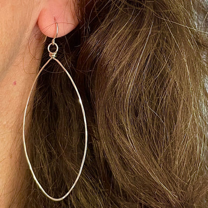 Hammered Metal Loop Earring