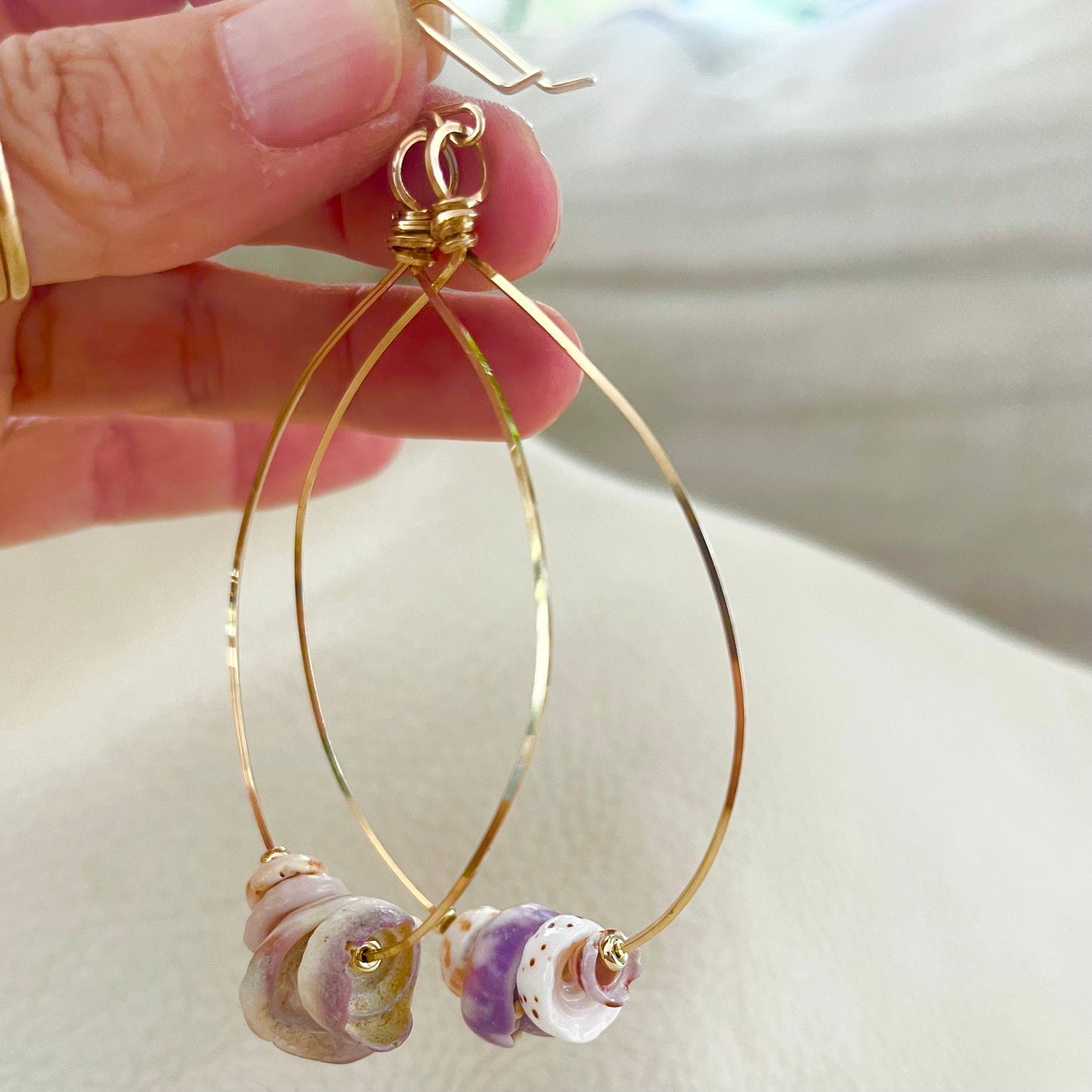 LARGE Shipwrecked Ocean hoops ONE OF A KIND