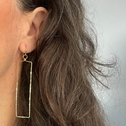 Halston Hammered Metal Earring