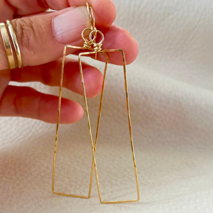 Halston Hammered Metal Earring