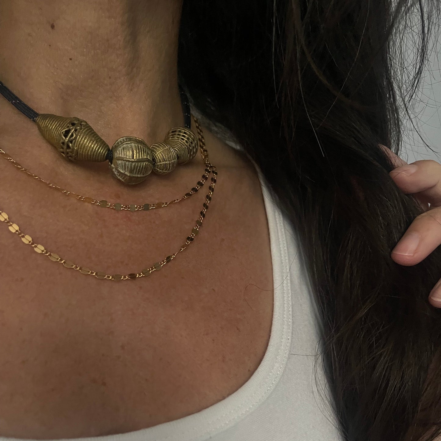 Paracord & African brass beads