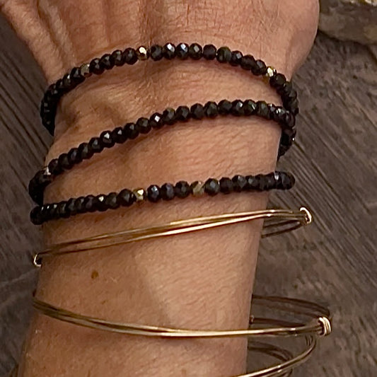 Obsidian Wrap Bracelet/Necklace