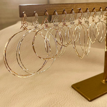 Hammered Metal Leaf Earring