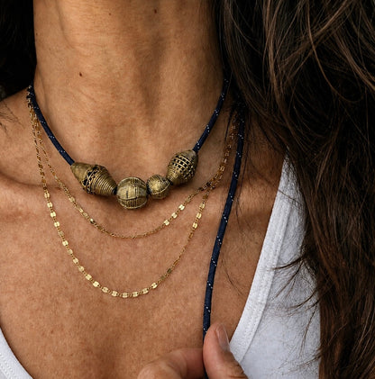 Paracord & African brass beads
