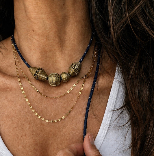 Paracord & African brass beads