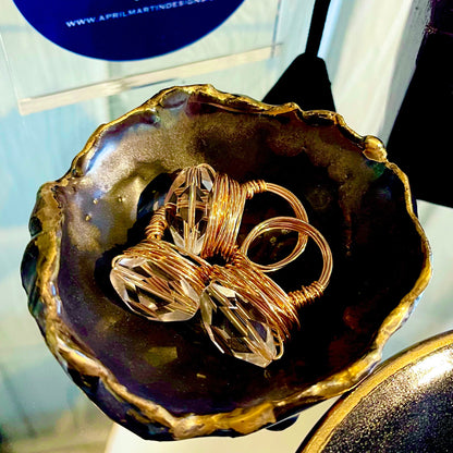 Quartz & Bronze Ring ✨