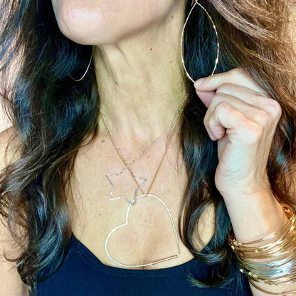 Hammered Metal Loop Earring