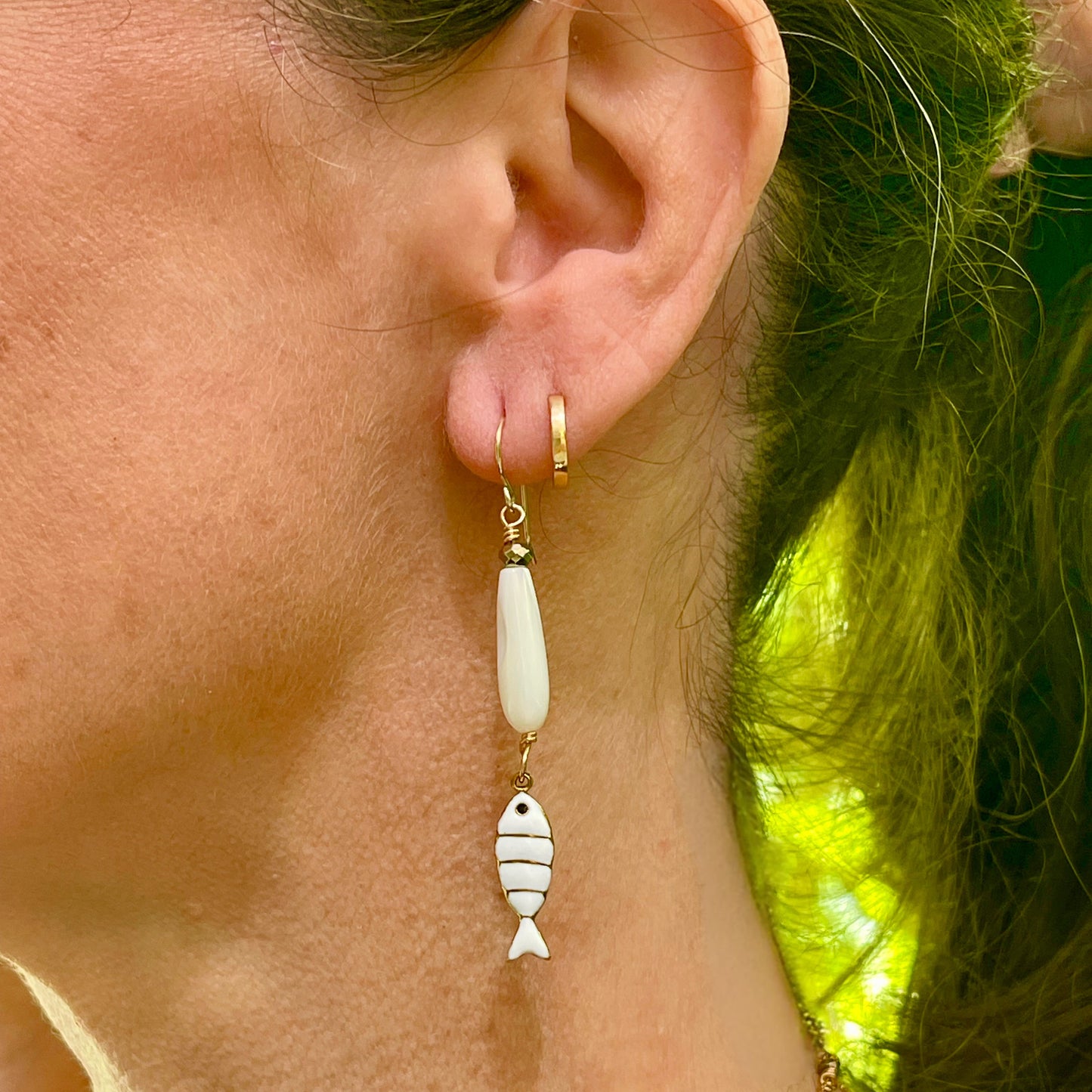 Enamel & Mother of Pearl Fish