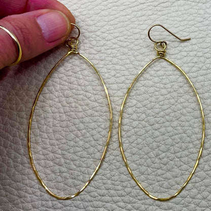 Hammered Metal Loop Earring