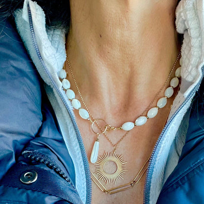 Mother of Pearl and Pyrite Collar