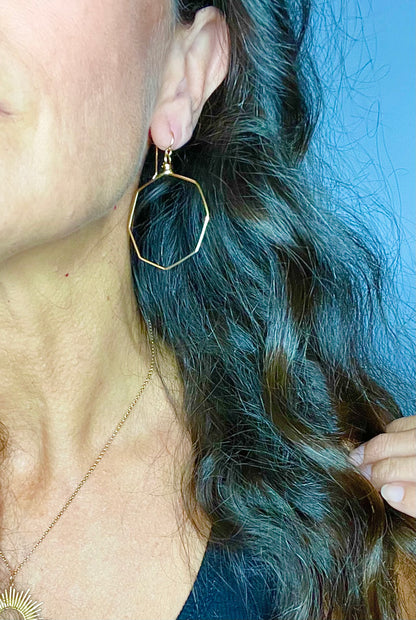 Octagon Earring