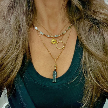 Ouroboros Bronze Necklace
