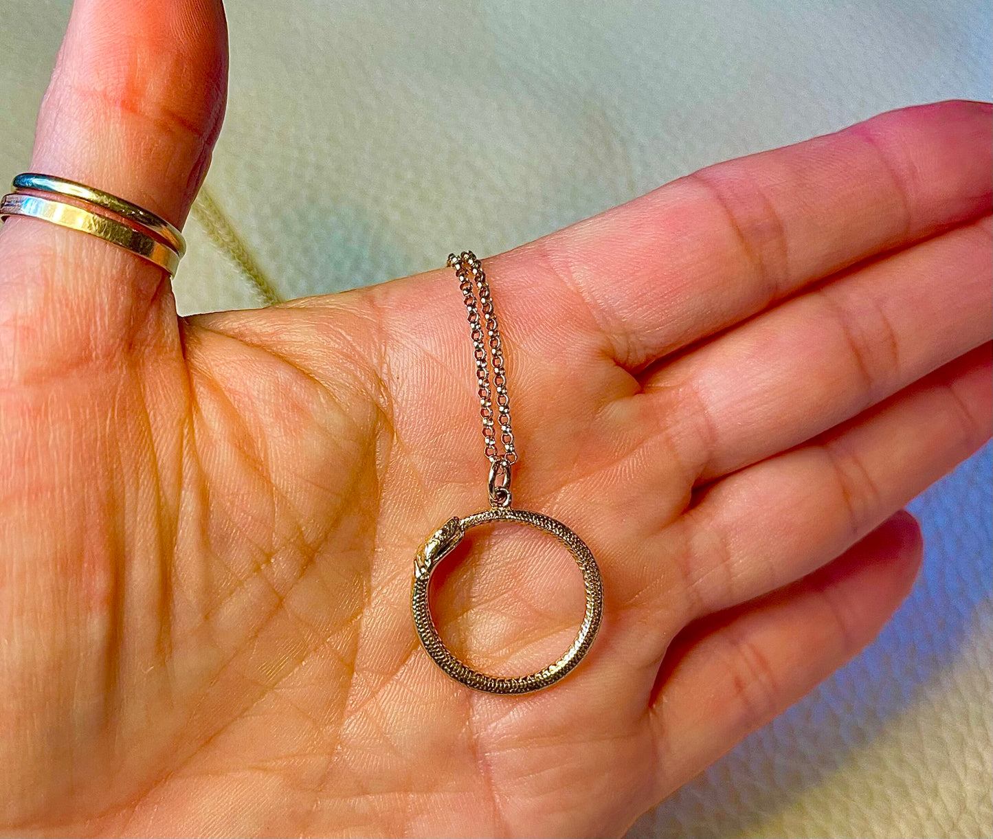 Ouroboros Bronze Necklace