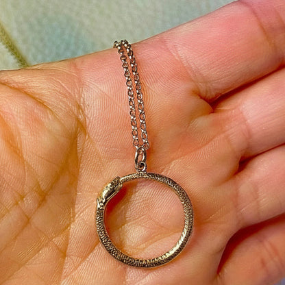 Ouroboros Bronze Necklace