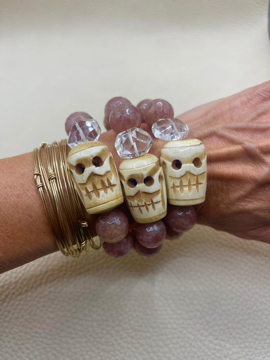 Rose and Skull Bracelet