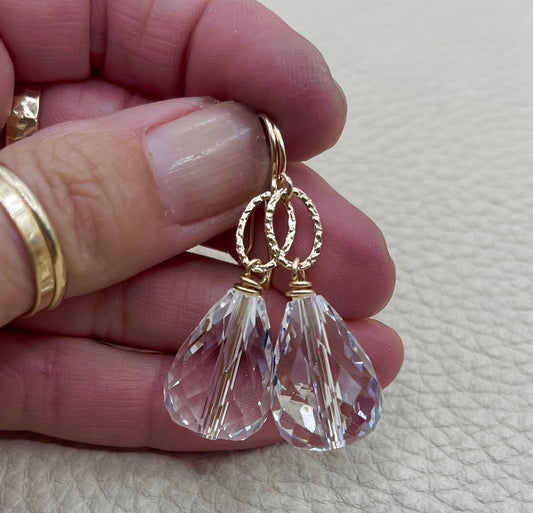Swarvoski Clear Drop Earring