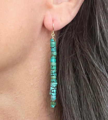 Gemstone Stick Earring