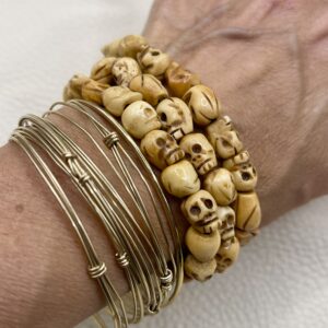 skulls bracelets on a wrist